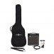 3/4 LA Electric Guitar Red, Mini Guitar Amp Pack