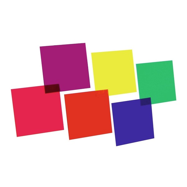 Eurolite 24 cm x 24 cm Colour Gels, Six Pack