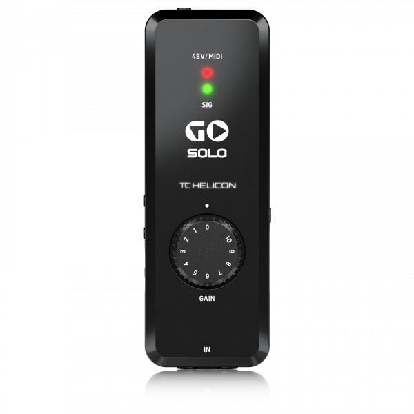 TC Helicon GO SOLO Audio/MIDI Interface - Top