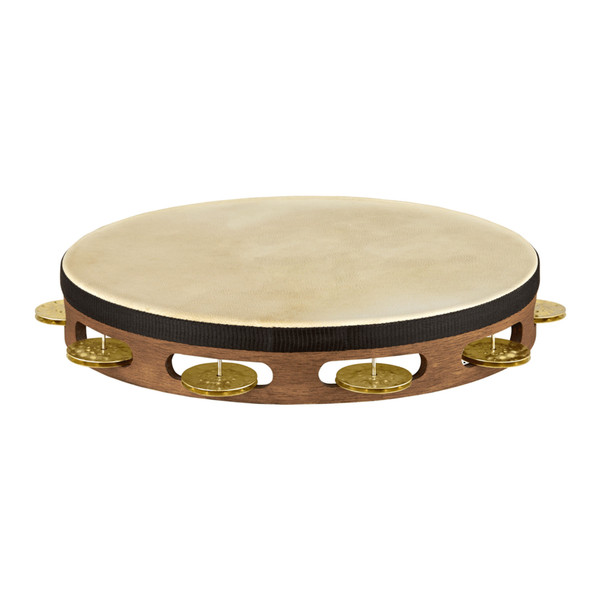 Meinl Vintage Goat Skin 1 Row Tambourine, Walnut Brown
