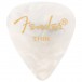Fender Premium Celluloid 351 Shape Picks, Thin, White Moto, 12 Pack