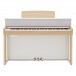 G4M High Top Upright Piano, Maple & White