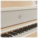G4M High Top Upright Piano, Maple & White